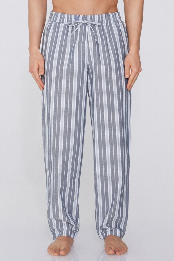 Tezenis Pantalón Largo de Tela de Algodón con Bolsillos