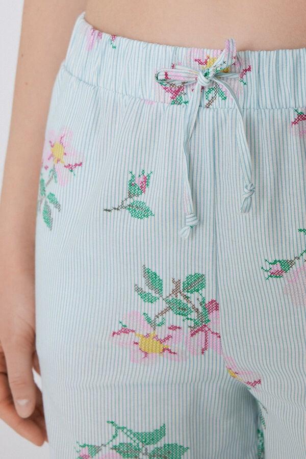 Tezenis Pantalón Largo De Tela De Algodón Con Cordón