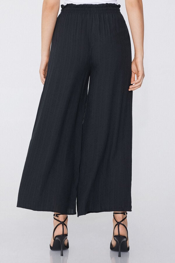 Tezenis Pantalón Largo Palazzo De Tela Con Efecto 3D