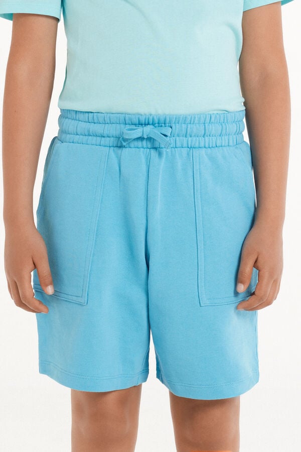 Tezenis Pantalones Cortos de Felpa de Algodón con Bolsillos para Niño