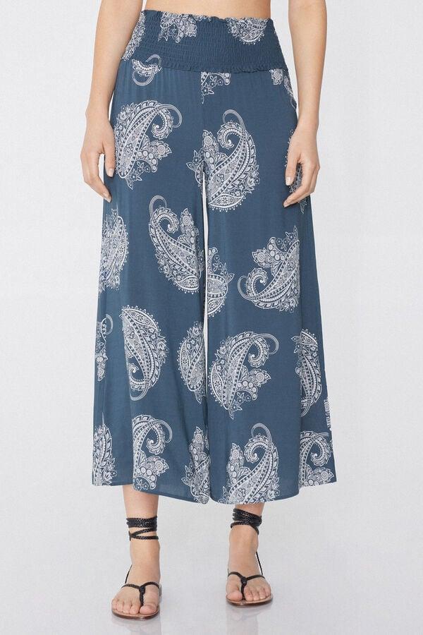 Tezenis Pantalones Estilo Japonés de Tela Punto Nido de Abeja