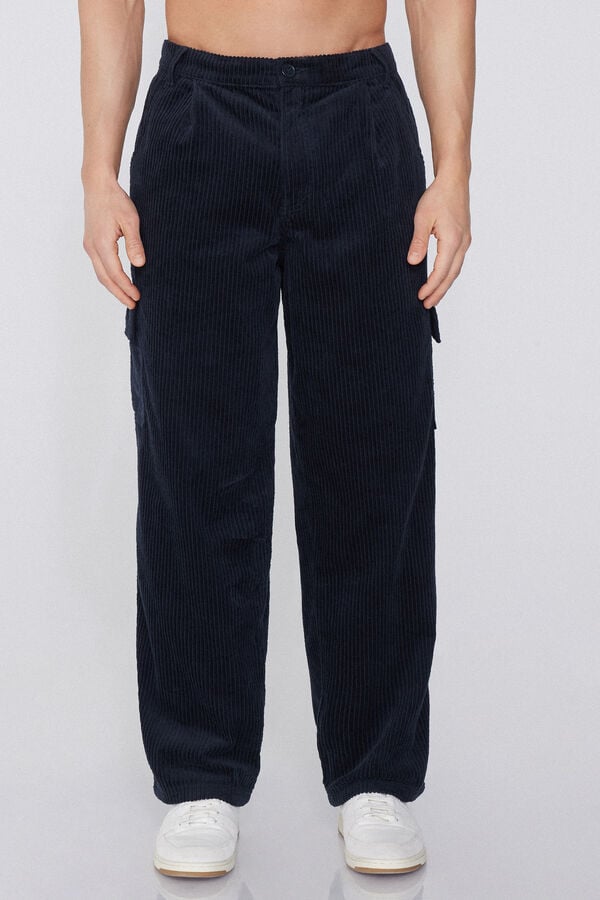 Tezenis Pantalones Largos Cargo Terciopelo Canalé Niña