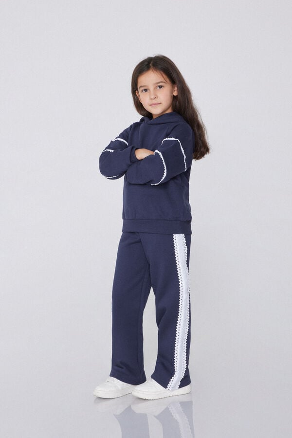 Tezenis Pantalones Largos De Felpa Gruesa Con Encaje