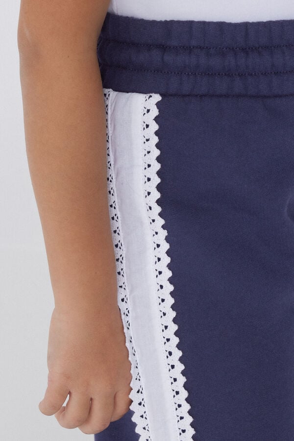 Tezenis Pantalones Largos De Felpa Gruesa Con Encaje