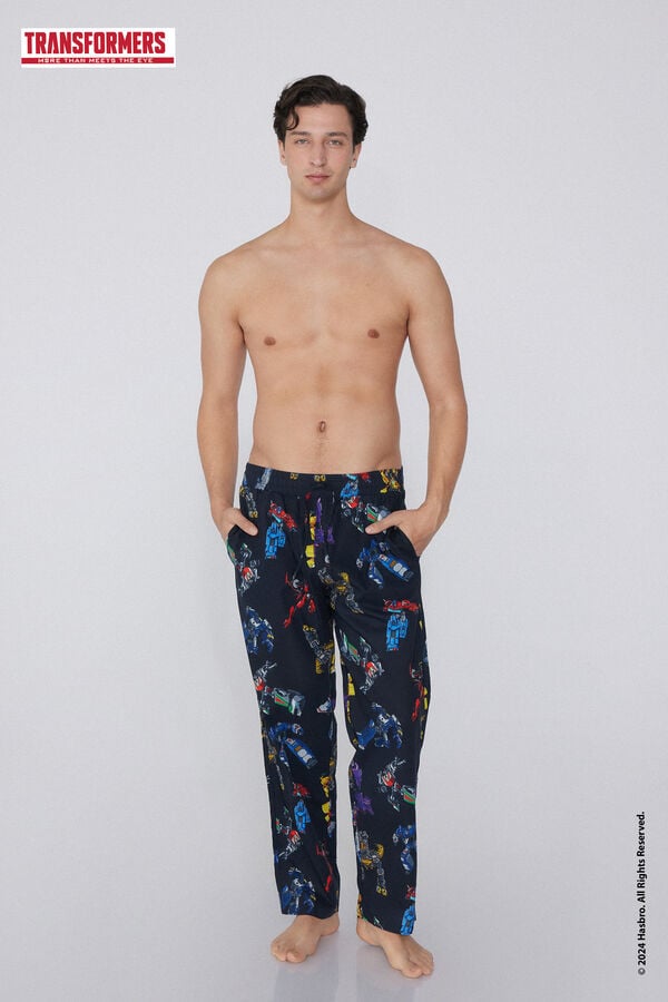 Tezenis Pantalones Largos De Tela De Algodón Con Estampado Transformers