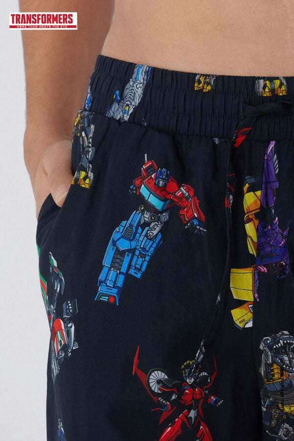 Tezenis Pantalones Largos De Tela De Algodón Con Estampado Transformers