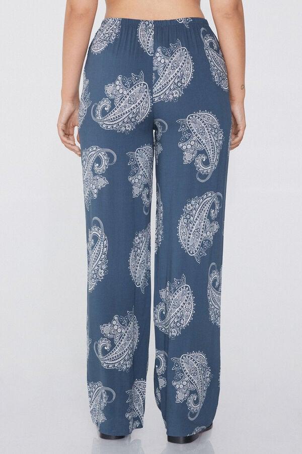 Tezenis Pantalones Largos De Tela De Viscosa Corte Recto