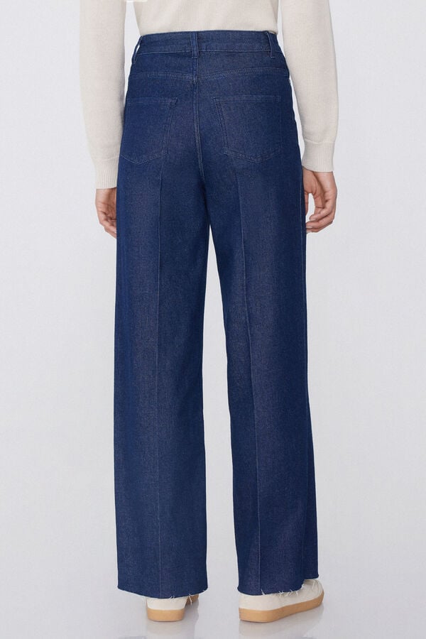 Tezenis Pantalones Largos Denim Cintura Alta Palazzo