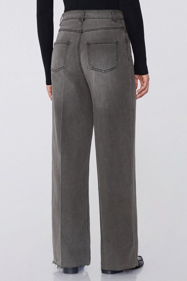 Tezenis Pantalones Largos Denim Cintura Alta Palazzo