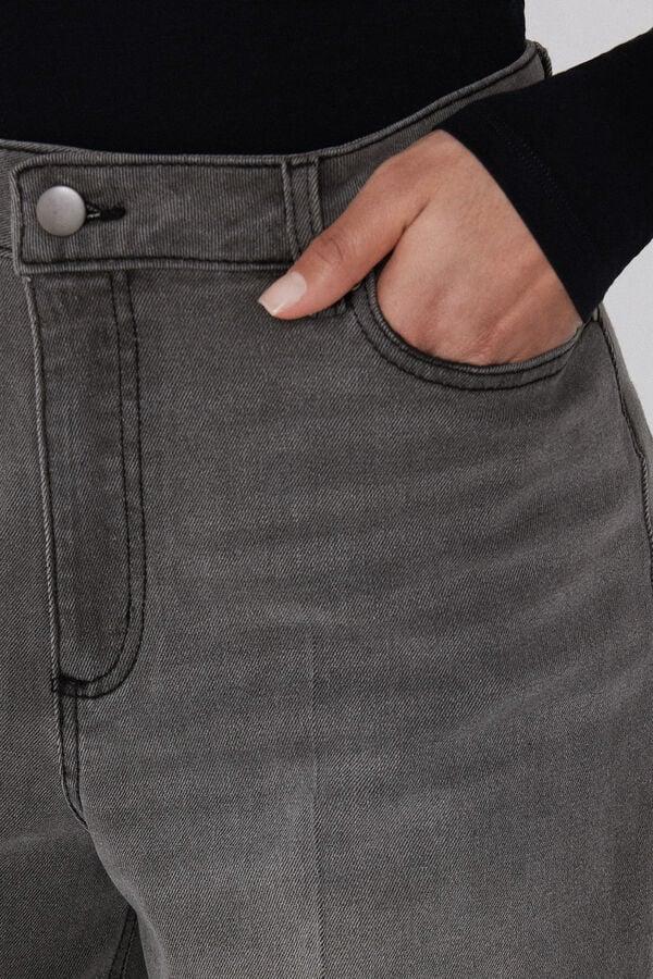 Tezenis Pantalones Largos Denim Cintura Alta Palazzo