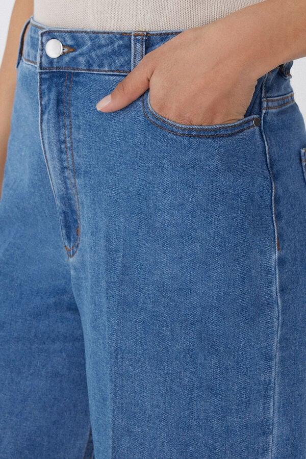 Tezenis Pantalones Largos Denim Cintura Alta Palazzo