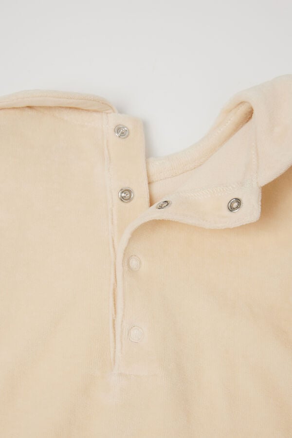 Tezenis Pelele De Dos Piezas Para Bebé Con Pies De Chenilla De Algodón Grueso