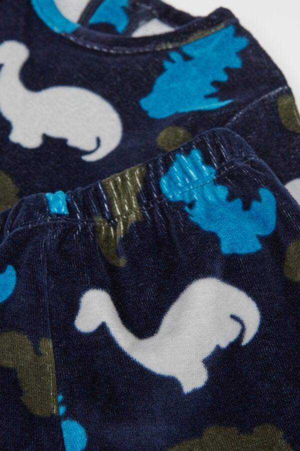 Tezenis Pelele De Dos Piezas Para Bebé De Chenilla De Algodón Grueso