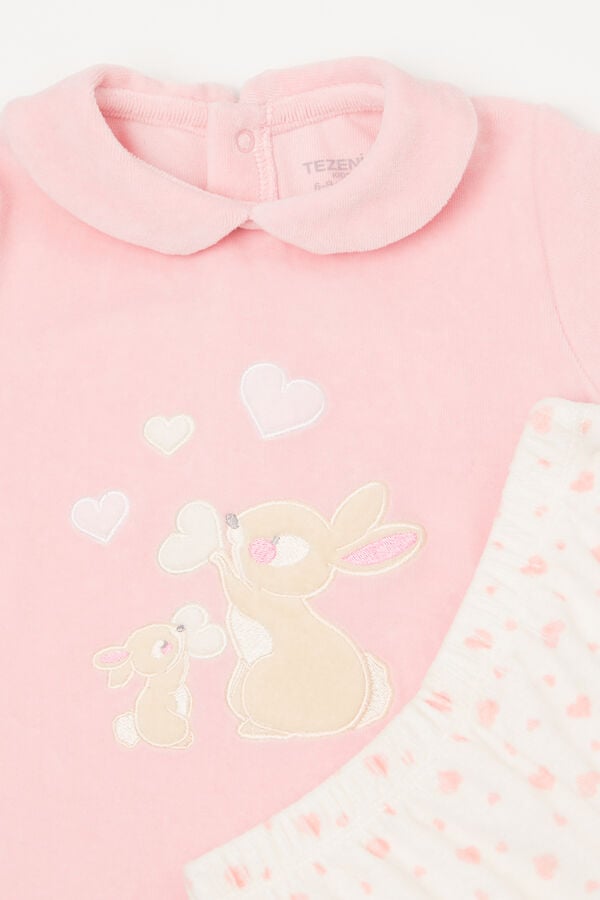 Tezenis Pelele De Dos Piezas Para Bebé De Chenilla De Algodón Grueso