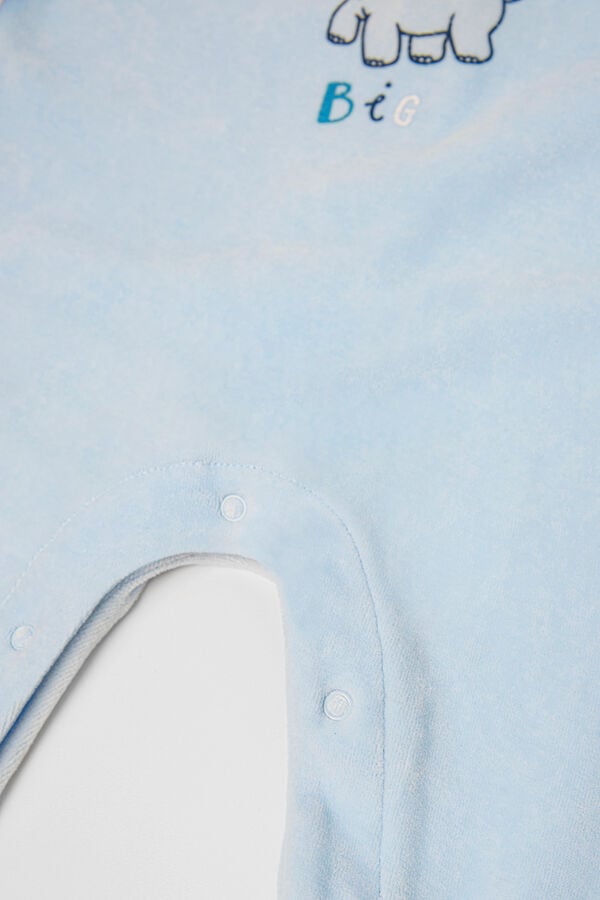 Tezenis Pelele Para Bebé De Chenilla De Algodón Con Pies