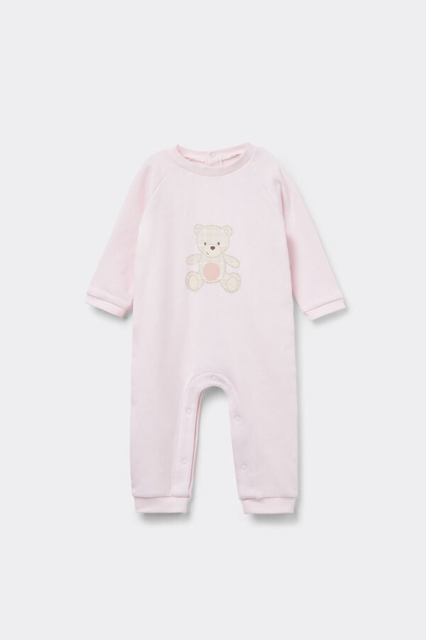 Tezenis Pelele para Bebé de Manga Larga de Felpa de Algodón Grueso