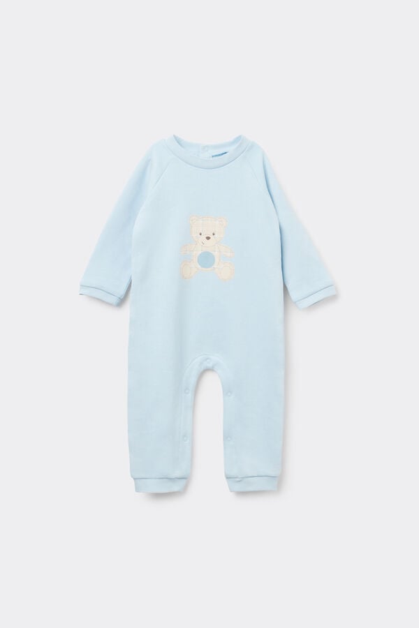 Tezenis Pelele para Bebé de Manga Larga de Felpa de Algodón Grueso