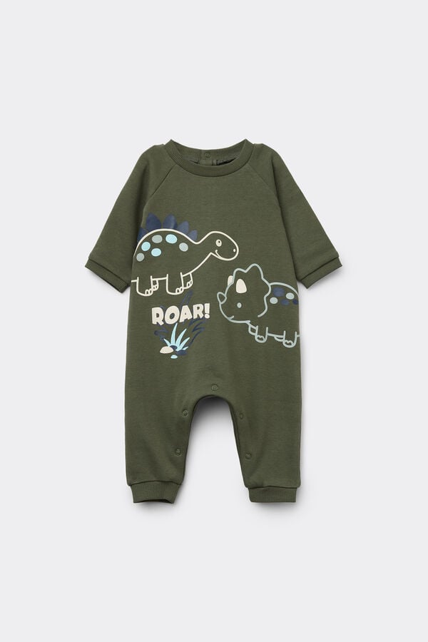 Tezenis Pelele para Bebé de Manga Larga de Felpa de Algodón Grueso