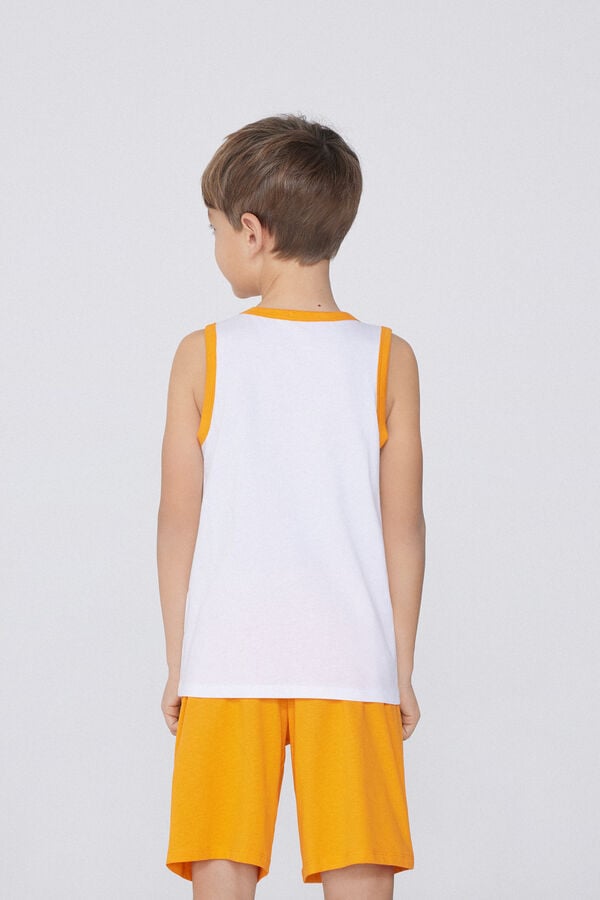 Tezenis Pijama Corto Con Camiseta De Tirantes De Algodón Con Estampado De Dinosaurio Para Niña