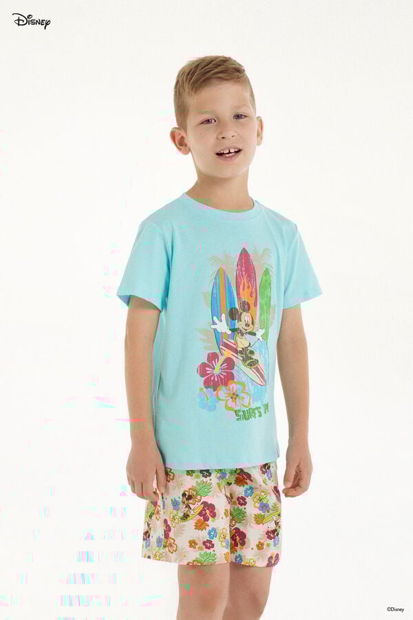 Tezenis Pijama Corto Con Estampado De Mickey Mouse De Disney Para Niño