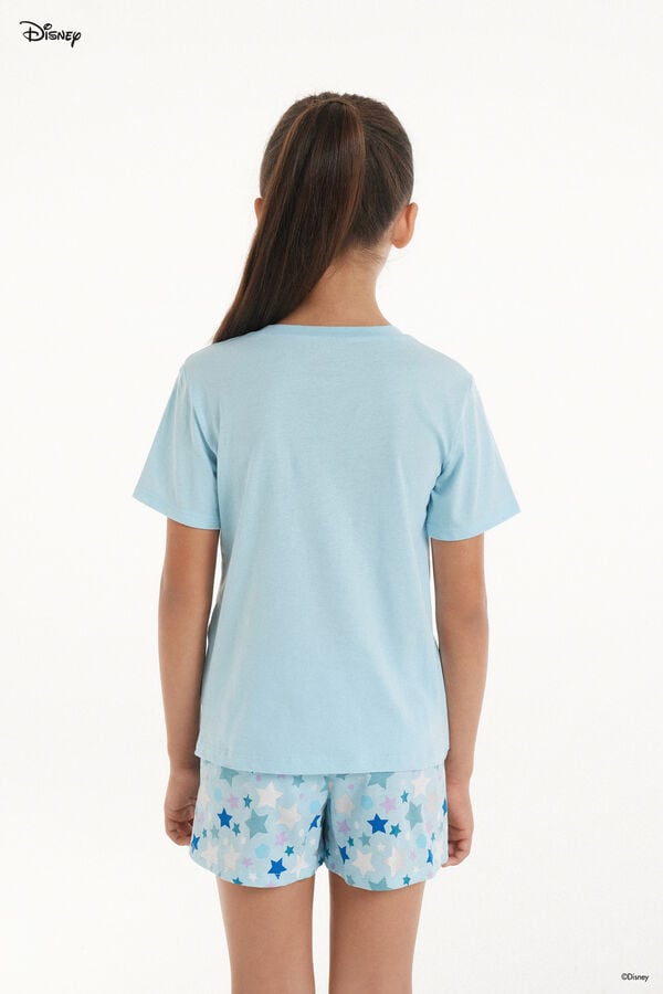 Tezenis Pijama Corto De Algodón Con Estampado De Elsa De Frozen Disney