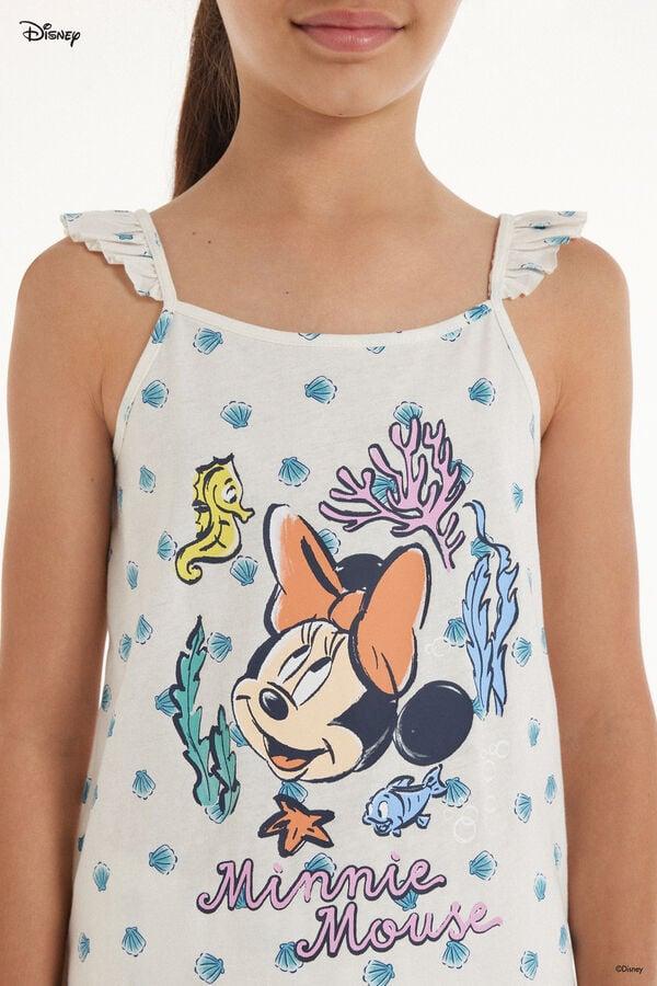 Tezenis Pijama Corto De Algodón Con Estampado De Minnie De Disney Para Niña