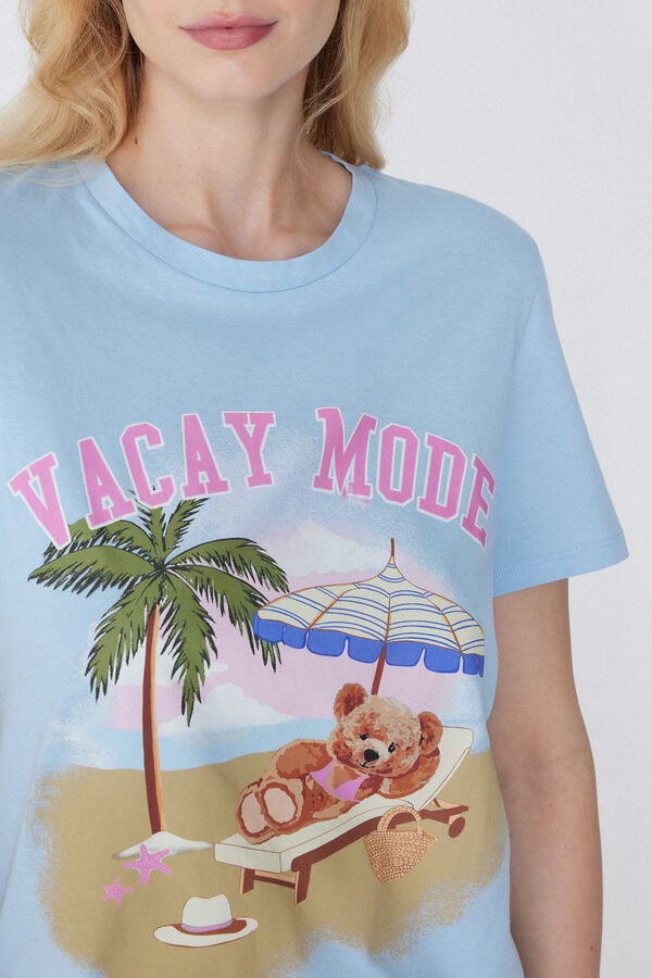 Tezenis Pijama Corto De Algodón Con Estampado De Oso