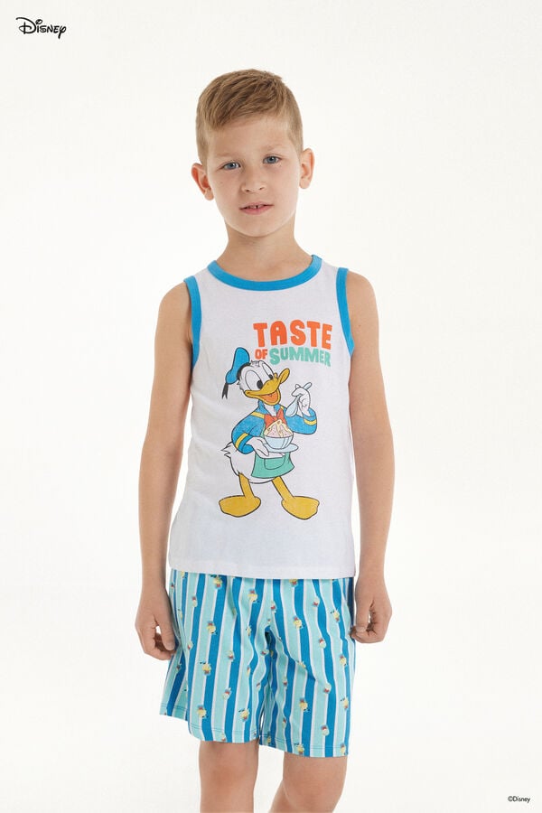 Tezenis Pijama Corto De Algodón Con Estampado Disney Para Niño