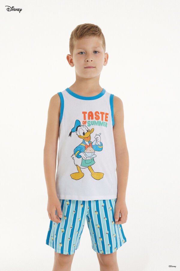 Tezenis Pijama Corto De Algodón Con Estampado Disney Para Niño
