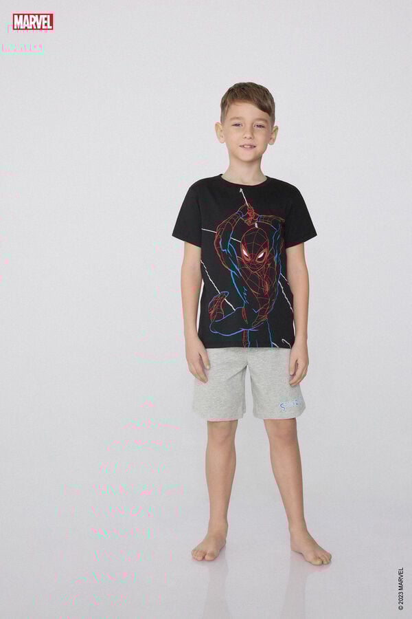 Tezenis Pijama Corto De Algodón Con Estampado Spider-Man
