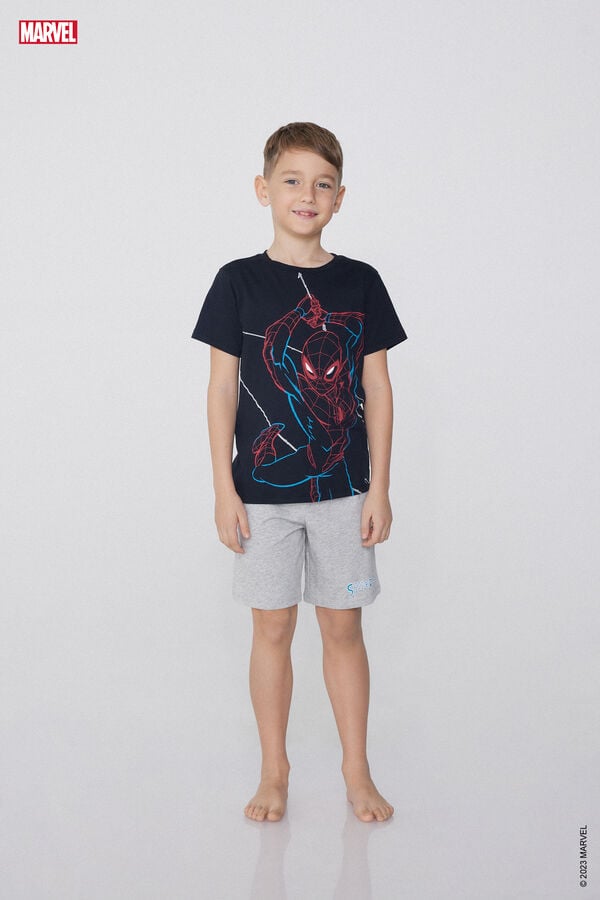 Tezenis Pijama Corto de Algodón con Estampado Spider-Man