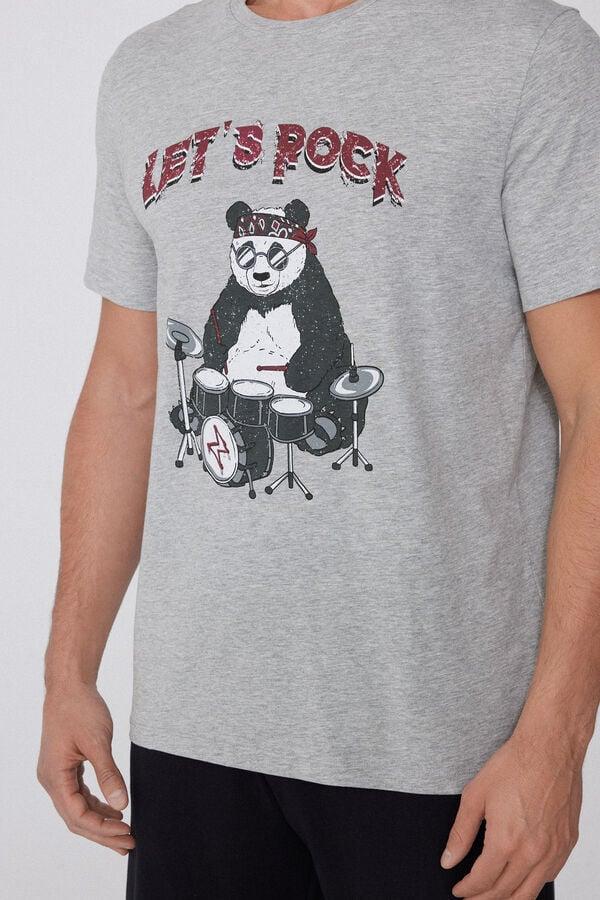 Tezenis Pijama Corto De Media Manga De Algodón Stampa Rock