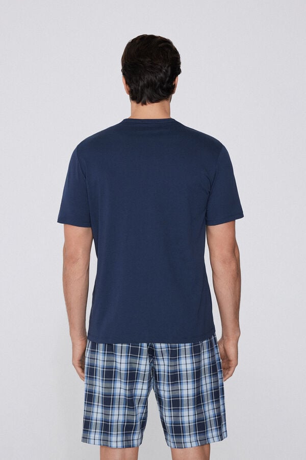 Tezenis Pijama Corto De Media Manga De Algodón Y Tela