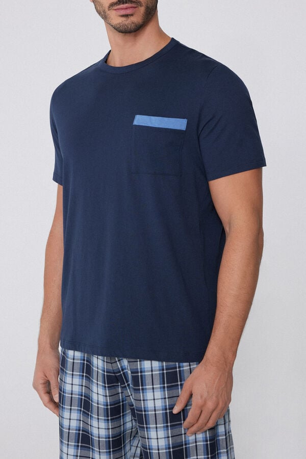 Tezenis Pijama Corto De Media Manga De Algodón Y Tela