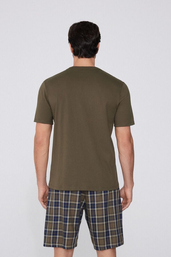 Tezenis Pijama Corto De Media Manga De Algodón Y Tela
