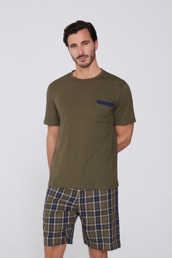 Tezenis Pijama Corto de Media Manga de Algodón y Tela