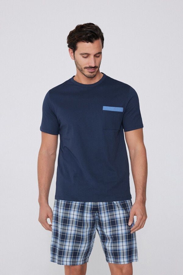 Tezenis Pijama Corto de Media Manga de Algodón y Tela