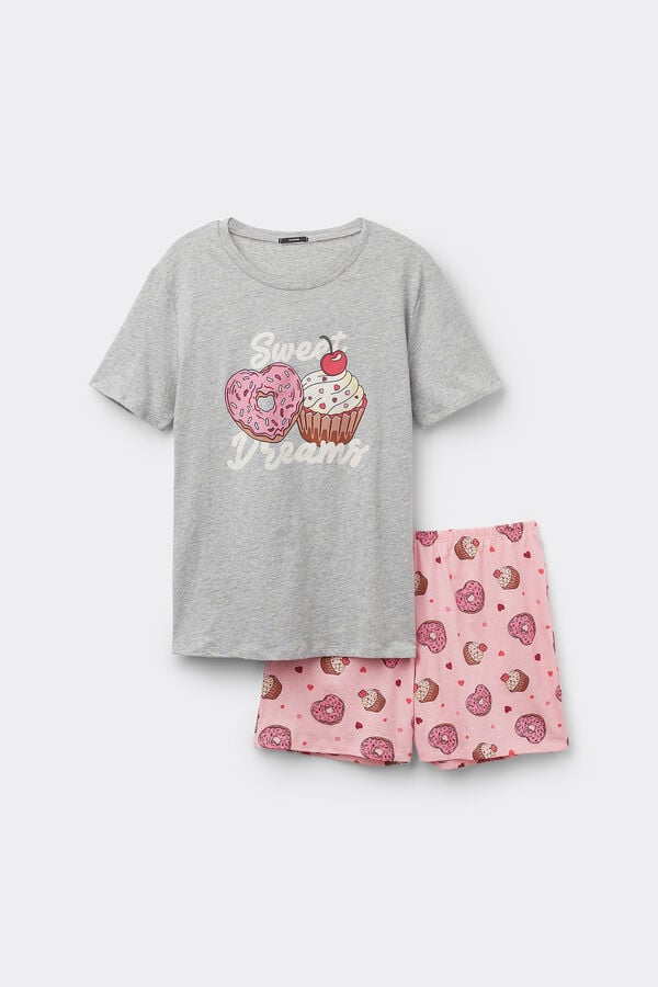 Tezenis Pijama Corto Manga Corta Algodón Estampado Dream