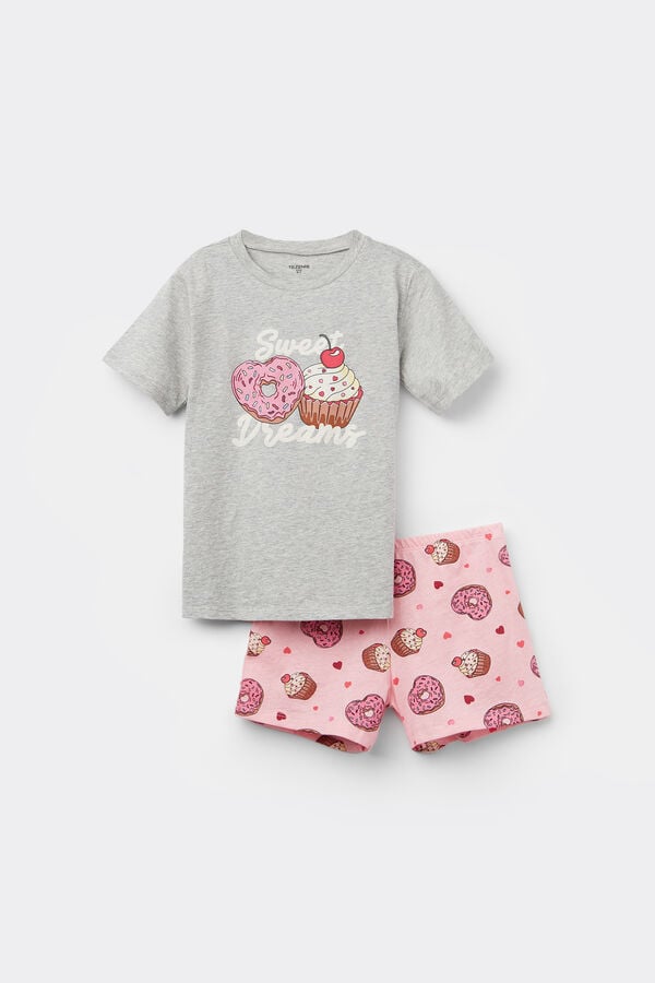 Tezenis Pijama Corto Manga Corta Algodón Estampado Dream Niña