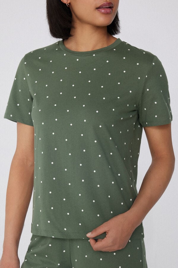 Tezenis Pijama Corto Manga Corta Algodón Estampado Lunares