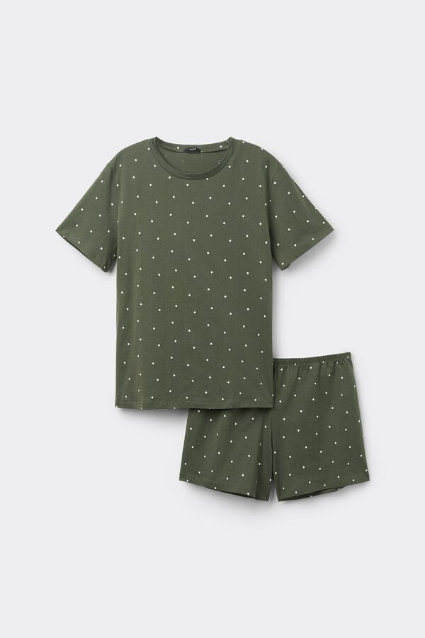 Tezenis Pijama Corto Manga Corta Algodón Estampado Lunares