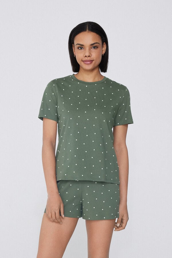 Tezenis Pijama Corto Manga Corta Algodón Estampado Lunares