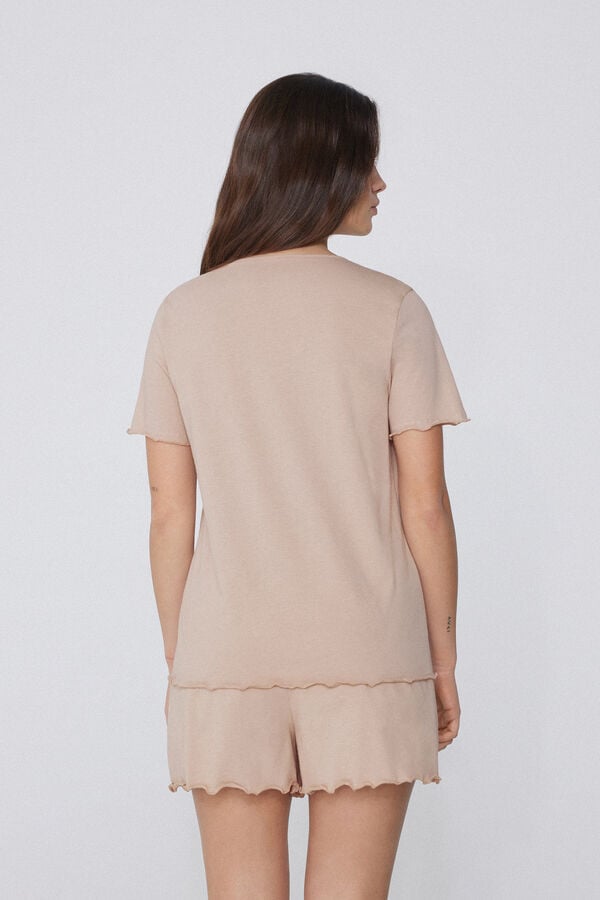 Tezenis Pijama Corto Media Manga De Algodón Delicate Touch