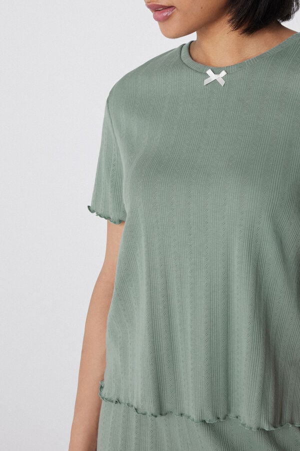 Tezenis Pijama Corto Media Manga De Algodón Pointelle Fantasy