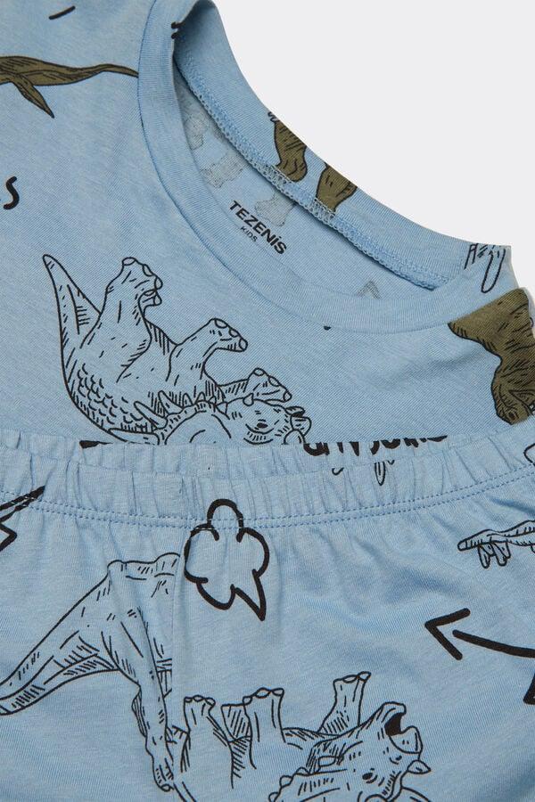 Tezenis Pijama Corto Niño Media Manga Algodón Estampado Dino