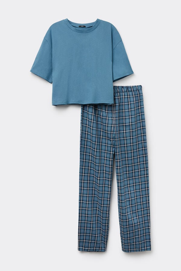 Tezenis Pijama De Media Manga Con Pantalón Largo De Tela