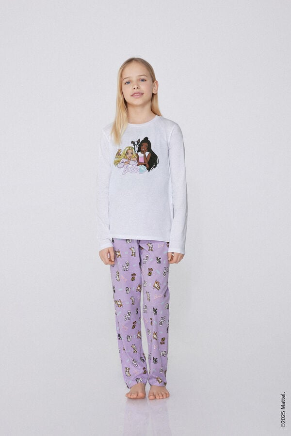 Tezenis Pijama Largo Algodón Estampado Barbie Para Niña