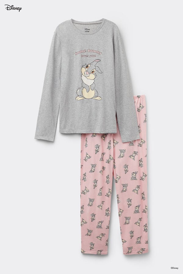 Tezenis Pijama Largo Algodón Estampado Disney Bambi