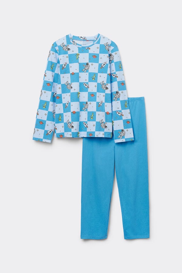 Tezenis Pijama Largo Algodón Estampado Espacio Niño