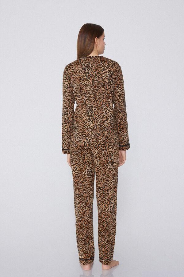 Tezenis Pijama Largo Algodón Grueso Estampado Animal